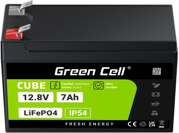AKUMULATOR LITOWO-ŻELAZOWO-FOSFORANOWY LiFePO4 Green Cell Cube 12.8V 7Ah LFPGC12V7AH-1917860