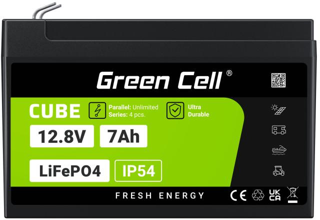 AKUMULATOR LITOWO-ŻELAZOWO-FOSFORANOWY LiFePO4 Green Cell Cube 12.8V 7Ah LFPGC12V7AH-1917858