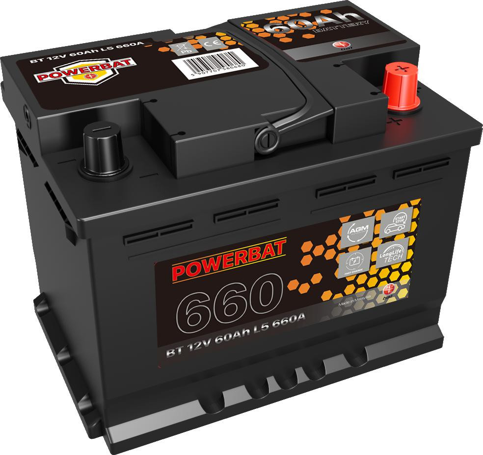 Akumulator AGM samochodowy START-STOP POWERBAT L1 12 V 50 Ah-1947691