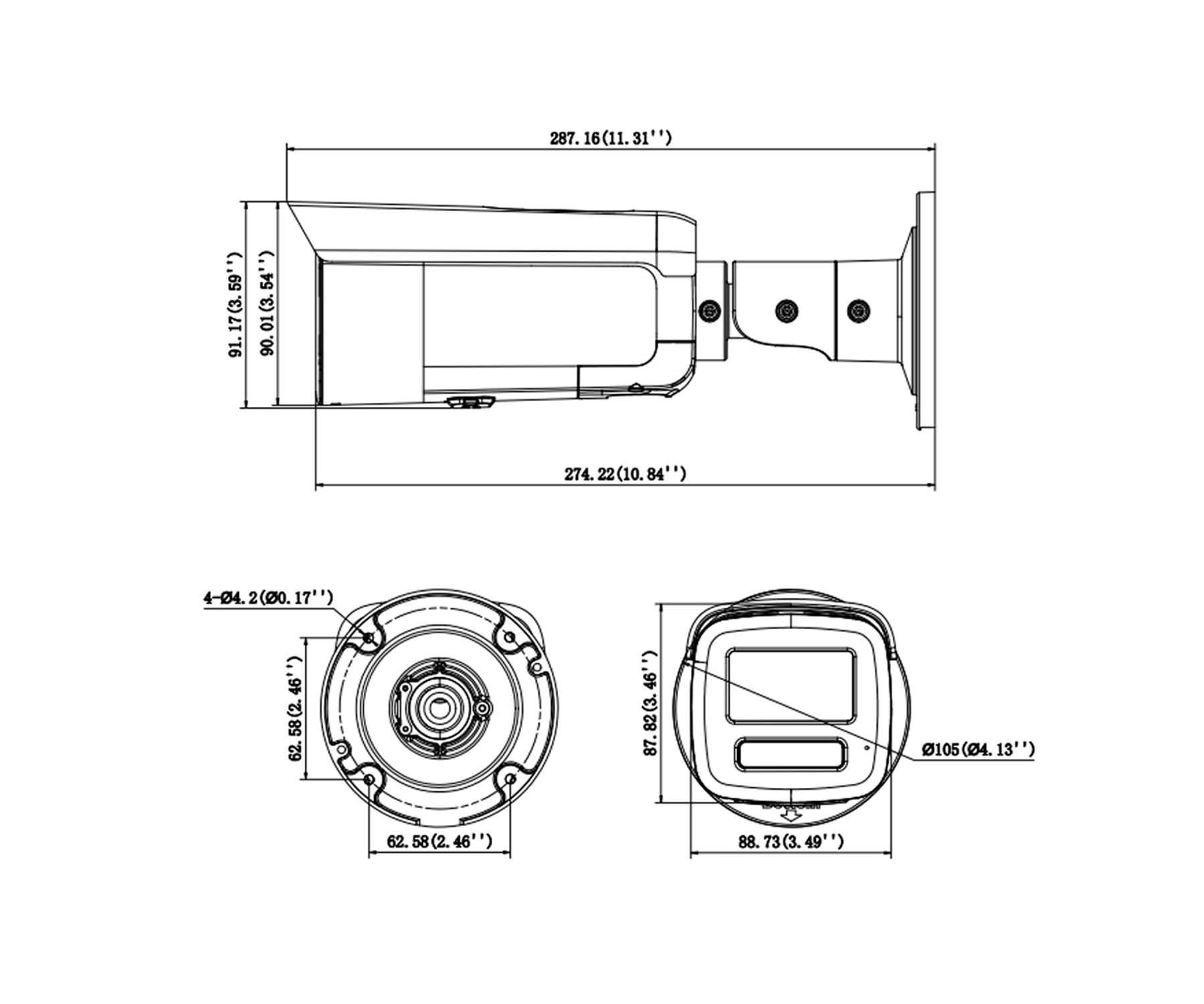 KAMERA IP DS-2CD2T43G2-LIZS2UY/SL(2.8/4MM) Smart Hybrid Light AcuSense - 4Mpx 2.8... 4mm Hikvision-1884481