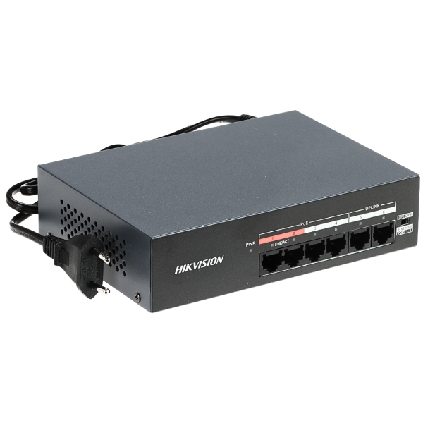 SWITCH POE DS-XS06-P 4-PORTOWY + 2X UPLINK Hikvision-1971657