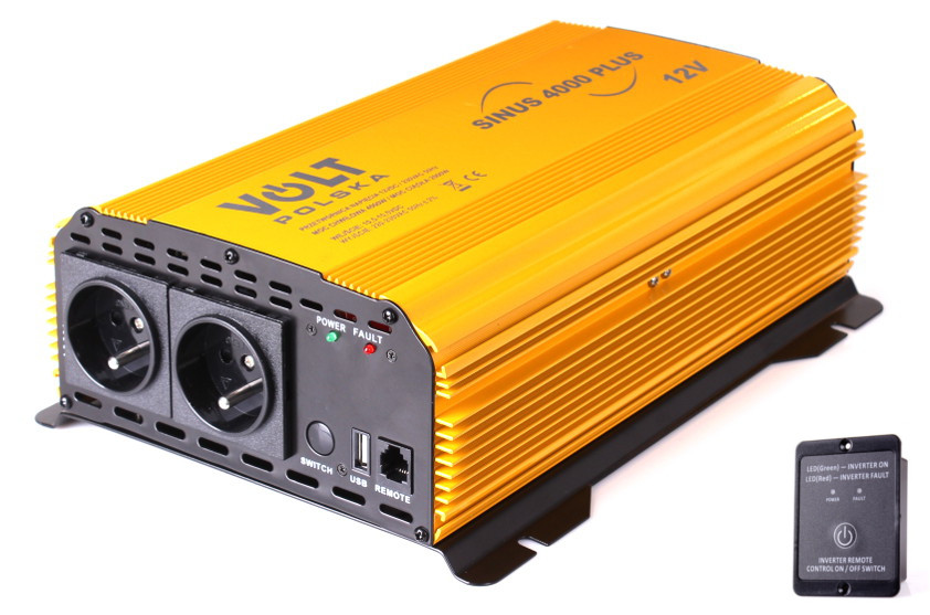 PRZETWORNICA VOLT POLSKA SINUS PLUS 4000 12V / 230V 2000/4000W-1893490