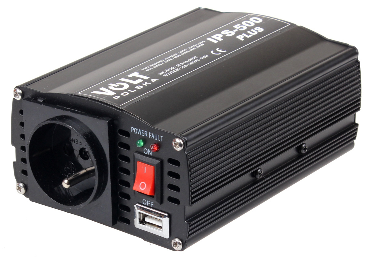 PRZETWORNICA VOLT POLSKA IPS-500 PLUS 12V / 230V 350/500 W-1825682