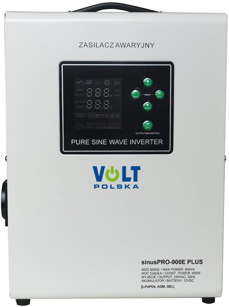 Przetwornica VOLT POLSKA SINUSPRO 900E PLUS 12V 600/900W LiFePO4, MENU-1850146