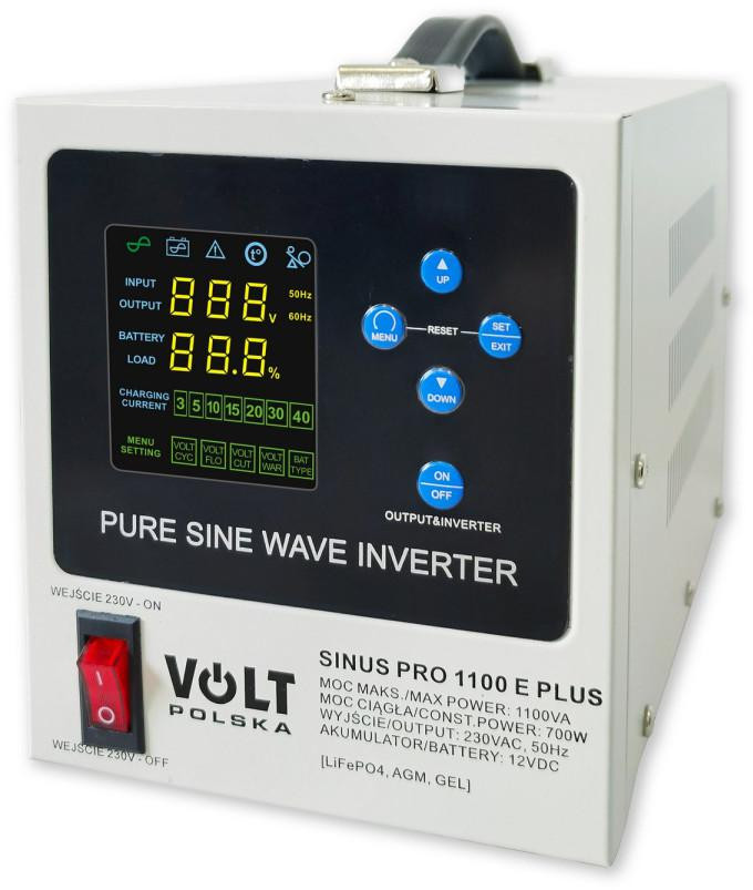 Przetwornica VOLT POLSKA SINUSPRO 1100E PLUS 12/230V (700/1100W) [AGM, GEL, LiFePO4-1948048