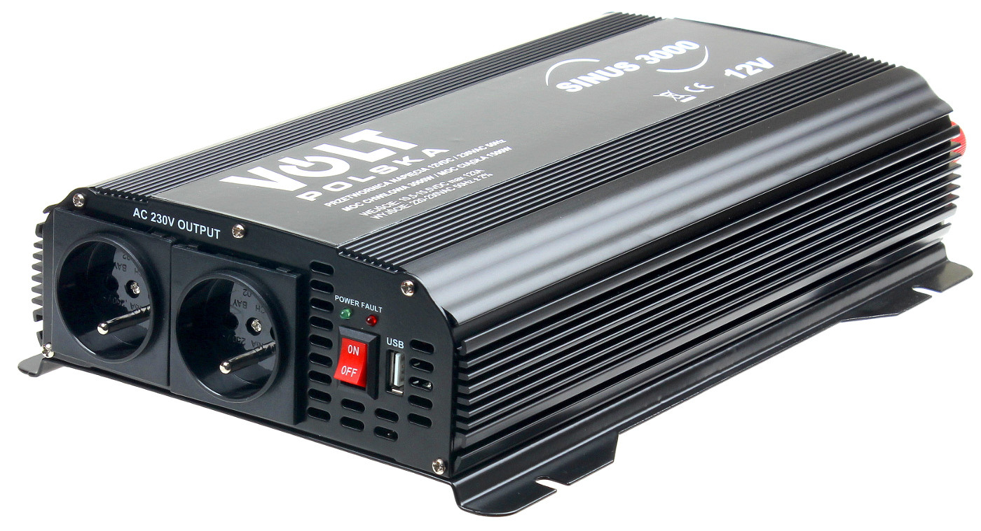 PRZETWORNICA VOLT POLSKA SINUS 3000 12V / 230V 1500/3000W-1891544