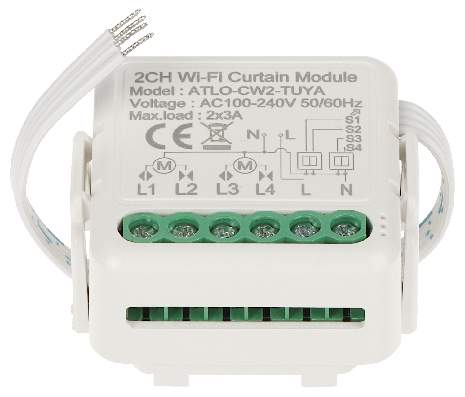 PODWÓJNY INTELIGENTNY STEROWNIK ROLET ATLO-CW2-TUYA Wi-Fi, Tuya Smart-1568555