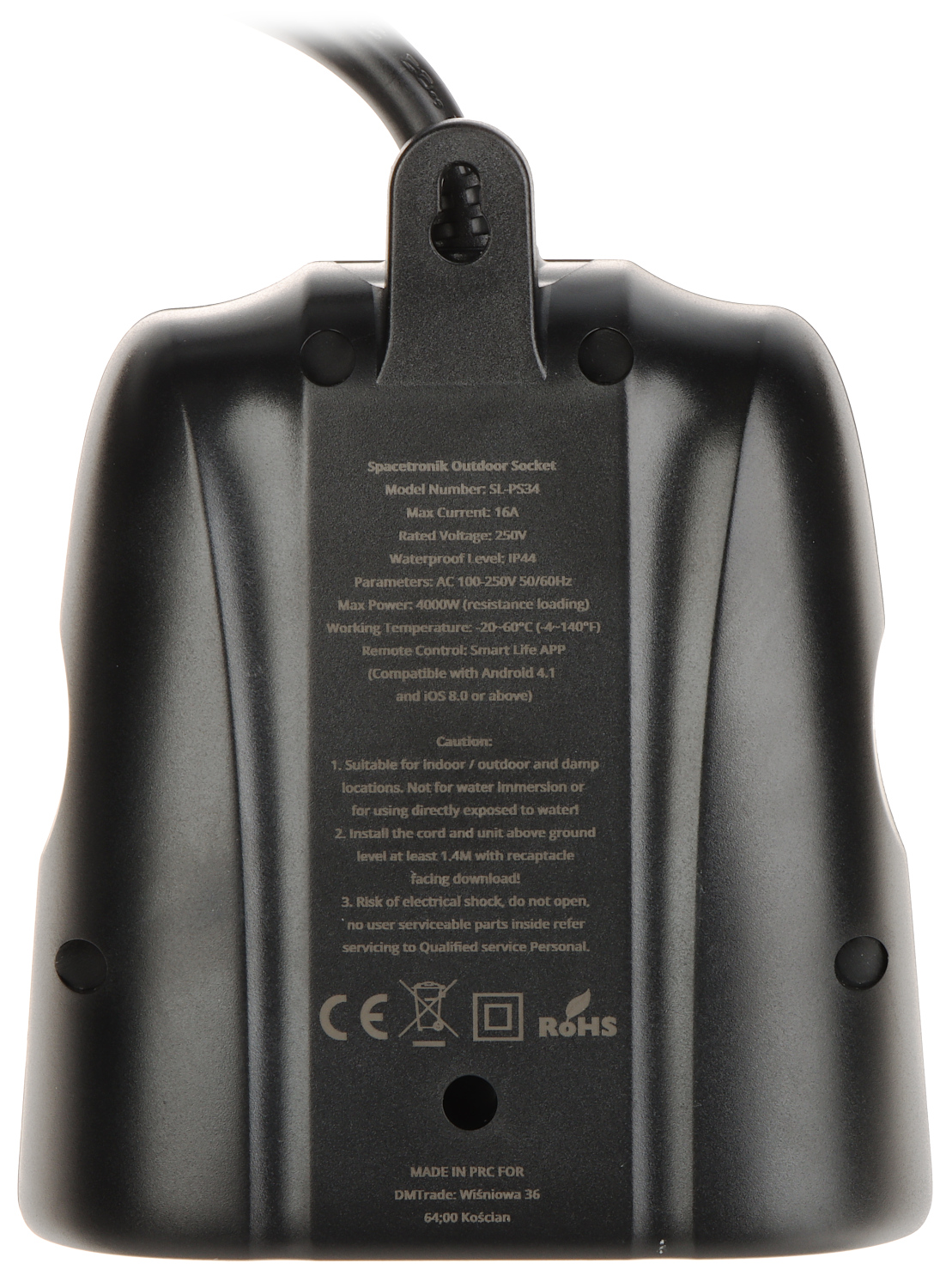 INTELIGENTNY ROZGAŁĘŹNIK ELEKTRYCZNY ZEWNĘTRZNY SL-PS34 Wi-Fi, Tuya Smart-1324877
