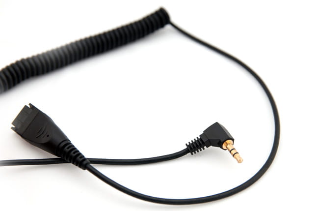Axtel – kabel spiralny QD jack 3,5 mm – widok całości